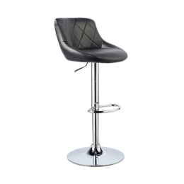 Σκαμπό Bar 84 43.2375.S (Σετ 2τμχ) 46x47x106cm Black Μέταλλο,Τεχνόδερμα