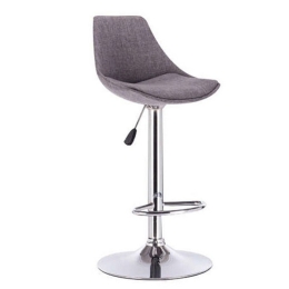 Σκαμπό Bar 88 43.0206.S (Σετ 2τμχ) 38x46x105cm Grey Μέταλλο,Ύφασμα