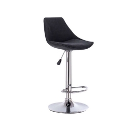Σκαμπό Bar 88 43.0205.S (Σετ 2τμχ) 38x46x105cm Black Μέταλλο,Ύφασμα
