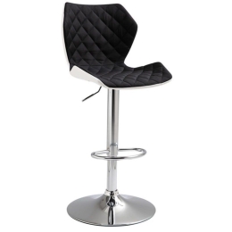 Σκαμπό Bar 90 43.2206.S (Σετ 2τμχ) 47x50x115cm Black Μέταλλο,Ύφασμα