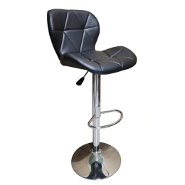 Σκαμπό Bar 91 43.1502.S (Σετ 2τμχ) 39x39x101cm Bar Black Μέταλλο,Τεχνόδερμα