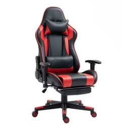 Πολυθρόνα Γραφείου Με Υποπόδιο A6360 70X65X128/138 Black-Red