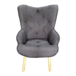 Μπερζέρα Adria 16.0007 68Χ76Χ98 Dark Grey Ξύλο,Ύφασμα