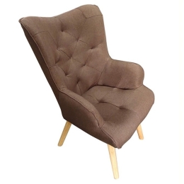 Μπερζέρα Adria 16.0005 68Χ76Χ98 Brown Ξύλο,Ύφασμα