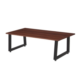 Τραπεζάκι Σαλονιού Donata 09.0063 120Χ60Χ40cm Walnut Mdf,Μέταλλο