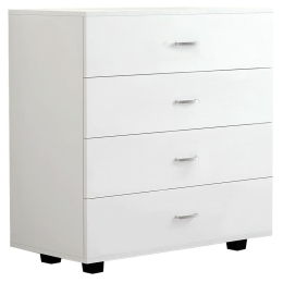 Συρταριέρα Με 4 Συρτάρια HM8996.03 80x40x83cm White Μελαμίνη