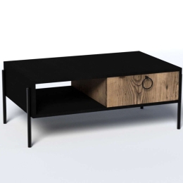 Τραπέζι Σαλονιού HM9247.04 90x56x37,5cm Walnut-Black