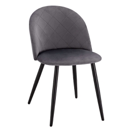 Καρέκλα Oded HM8731.11 49x57x79 Grey-Black Βελούδο, Μέταλλο
