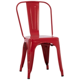 Καρέκλα Melita HM8641.04 43x50x82cm Red Μέταλλο