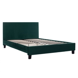 Κρεβάτι Becca HM553.13 160x210x98cm Για Στρώμα 150x200cm Dark Green Διπλό