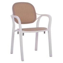 Πολυθρόνα HM5820.01 57x57x83cm White-Beige