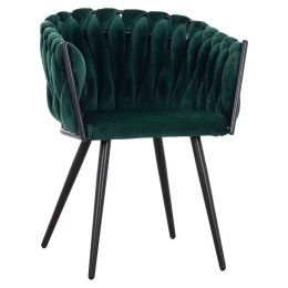 Πολυθρόνα Luanda HM8741.03 60x54x78cm Black-Green Βελούδο, Μέταλλο