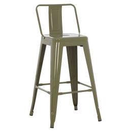 Σκαμπό Melita HM8574.03 42x42x98cm Olive Μέταλλο
