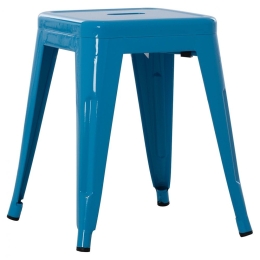 Σκαμπό Melita HM0096.08 39x39x46cm Blue Μέταλλο