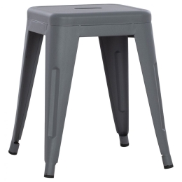 Σκαμπό Melita HM0096.10 39x39x46cm Grey Μέταλλο