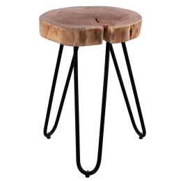 Τραπέζι Βοηθητικό Oslo HM8208.11 35x35x46cm Natural-Black