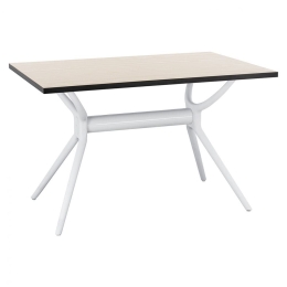 Τραπέζι HM11453 120x80x76cm White-Sonoma Πολυπροπυλένιο,Mdf