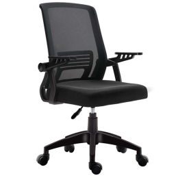 Πολυθρόνα Γραφείου A1180Β 01.0372 56x60x88/96cm Black