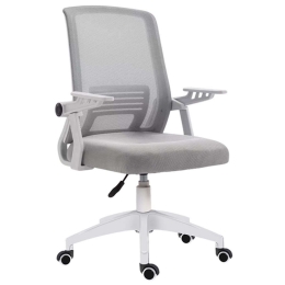Πολυθρόνα Γραφείου A1180W 01.0375 56x60x88/96cm Grey-White