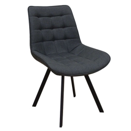 Καρέκλα Mira (Σετ 4τμχ) 11.1599.S 51x59x86cm Grey Μέταλλο,Ύφασμα
