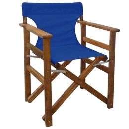 Πολυθρόνα Σκηνοθέτη Torino 63.0140 59X51X85cm Walnut-Blue