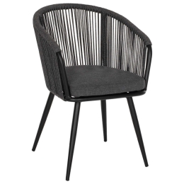 Πολυθρόνα Harriet HM5548.03 Με Σχοινί & Μαξιλάρι 57x60x81cm Black-Anthracite