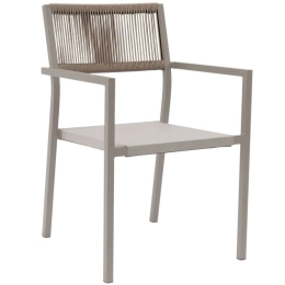 Πολυθρόνα Επαγγελματική Με Πλάτη HM5893.03 57x61x83cm Rattan Champagne
