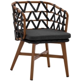 Πολυθρόνα Με Πλατύ Κορδόνι HM5782.01 57x61x79cm Brown-Grey