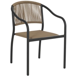 Πολυθρόνα Με Σχοινί Wicker HM5856.02 57x63x80cm Anthracite