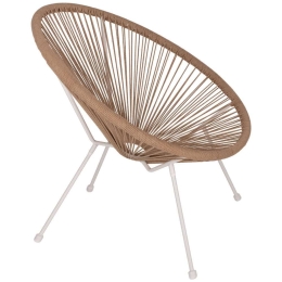 Πολυθρόνα Φωλιά Acapulco HM5871.02 70x73x79cm Twisted Wicker White