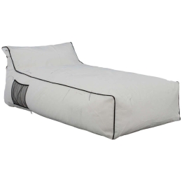 Πουφ Ξαπλώστρα Wadelin HM5774.01 190x80x40-60cm White-Black