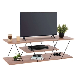 Έπιπλο Τηλεόρασης Tars HM8922.11 120x32x33cm Natural-Black Μελαμίνη