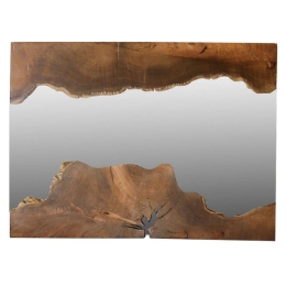 Καθρέπτης HM9363 140x80cm Από Μασίφ Ξύλο Τeak Natural Ξύλο,Γυαλί