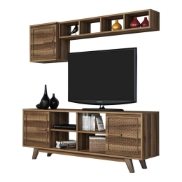 Σύνθεση Τηλεόρασης HM9513.01 160x35x56,2cm Walnut Μελαμίνη