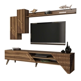 Σύνθεση Τηλεόρασης HM9514.02 180x37x40cm Walnut Μελαμίνη