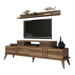 Σύνθεση Τηλεόρασης HM9515.02 168x39x51,6cm Walnut Μελαμίνη