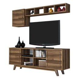 Σύνθεση Τηλεόρασης HM9516.01 160x35x56,2cm Walnut Μελαμίνη