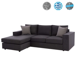 Καναπές Γωνία Monaco HM3257.10 Αναστρέψιμη 240x170x86cm Αλέκιαστο Ύφασμα Grey Ύφασμα
