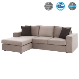 Καναπές Γωνία Monaco HM3257.13 Αναστρέψιμη 240x170x86cm Αλέκιαστο Ύφασμα Beige-Grey Ύφασμα