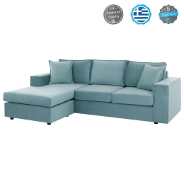 Καναπές Γωνία Monaco HM3257.27 Αναστρέψιμη 240x170x86cm Αλέκιαστο Ύφασμα Mint Ύφασμα