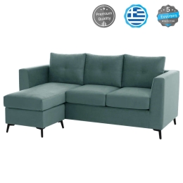 Καναπές Γωνία Ponza HM3251.07 Αναστρέψιμη 200x140x88cm Αλέκιαστο Ύφασμα Mint Ύφασμα
