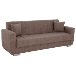 Καναπές Κρεβάτι Τριθέσιος Polya HM3240.02 215x80x77cm Brown Ύφασμα