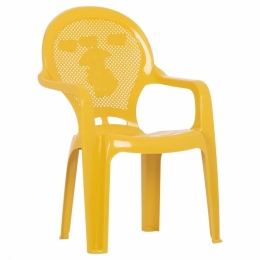 Καρεκλάκι Παιδικό HM5824.06 36.5x36.5x56.5cm Yellow Πολυπροπυλένιο