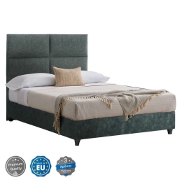 Κρεβάτι Milo HM646.27 Για Στρώμα 120x200cm Green Ημίδιπλο Ξύλο,Ύφασμα
