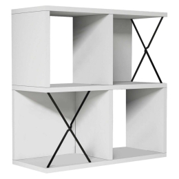 Ραφιέρα Τοίχου HM9520.03 60x24x60cm White Μελαμίνη,Μέταλλο