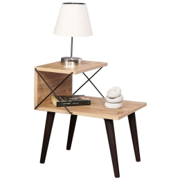 Τραπέζι Βοηθητικό Κομοδίνο HM9434.01 50x40x55cm Natural Μελαμίνη