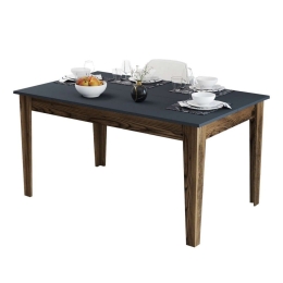 Τραπέζι Με Αποθηκευτικό Χώρο HM9507.01 145x88x75cm Walnut-Anthracite Μελαμίνη