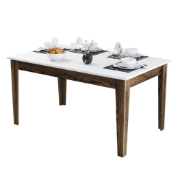 Τραπέζι Με Αποθηκευτικό Χώρο HM9507.02 145x88x75cm Walnut-White Μελαμίνη