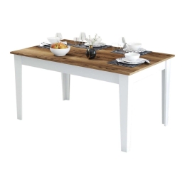 Τραπέζι Με Αποθηκευτικό Χώρο HM9507.07 145x88x75cm White-Walnut Μελαμίνη