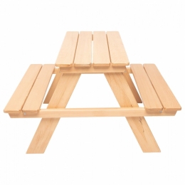 Τραπέζι Παιδικό Miko Πικνικ HM5843 88x88x52,5cm Natural Ξύλο